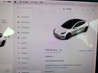 2018 Tesla Model 3 Long Range Battery
