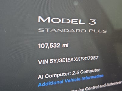 2019 Tesla Model 3 Standard Range Plus