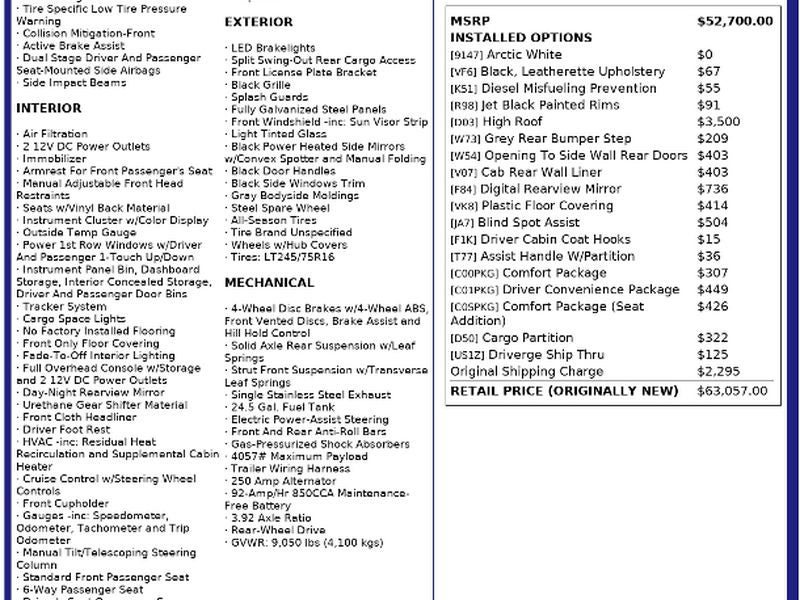 2024 Mercedes-Benz Sprinter 2500 Base